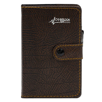 Agenda A6 nedatata CNX Lizy 4406 / 7260, 90 pagini, coperta imitatie piele maro, cu capsa