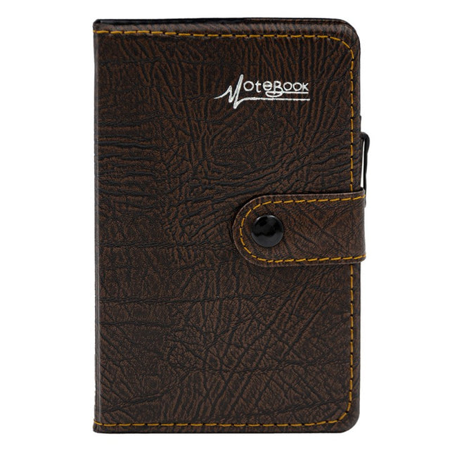 Agenda A6 nedatata CNX Lizy 4406 / 7260, 90 pagini, coperta imitatie piele maro, cu capsa