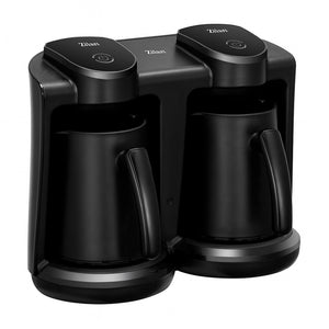 Aparat cafea turceasca dublu Zilan ZLN1291 – 400W + 400W, 250ml + 250ml, sistem anti-revarsare, comenzi tactile, negru