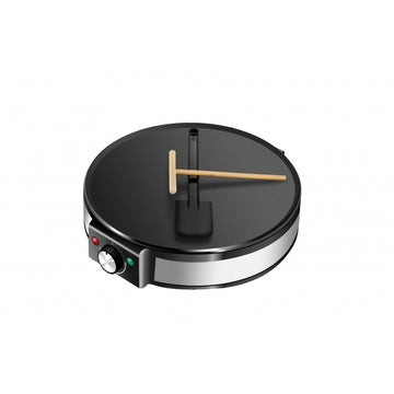 Aparat pentru preparat clatite ZILAN ZLN2922 – 1200W, Plita 30cm, Temperatura reglabila, Inox/Negru