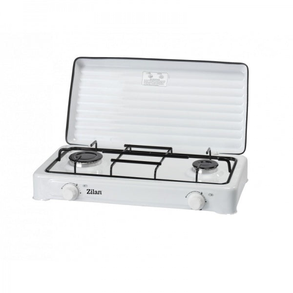 Aragaz 2 ochiuri Zilan ZLN-0025, alb, doar GPL butelie, compact, protectie emailat