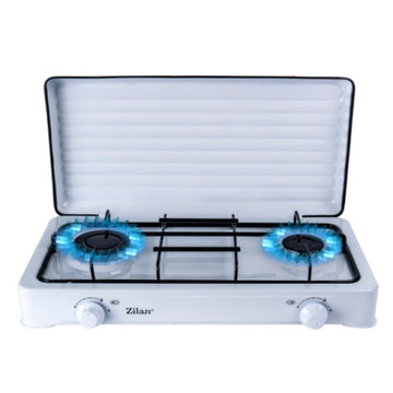 Aragaz 2 ochiuri Zilan ZLN-0025, alb, doar GPL butelie, compact, protectie emailat