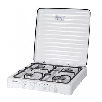 Aragaz 4 ochiuri Zilan ZLN-7079, doar GPL butelie, compact, protectie emailat, alb