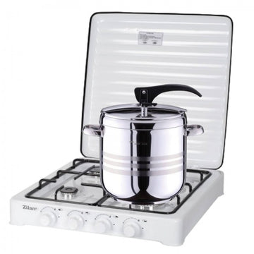 Aragaz 4 ochiuri Zilan ZLN-7079, doar GPL butelie, compact, protectie emailat, alb