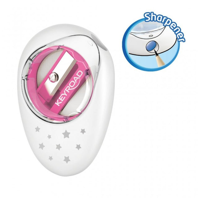 Ascutitoare simpla Keyroad Cappy KR971385, 1 orificiu, plastic, cu radiera, diverse culori