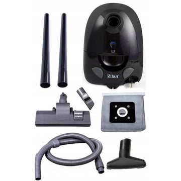 Aspirator cu sac Zilan ZLN8471, 1200W, sac textil 2L, 5 filtre, putere aspirare 200W, cablu retractabil 5m, negru
