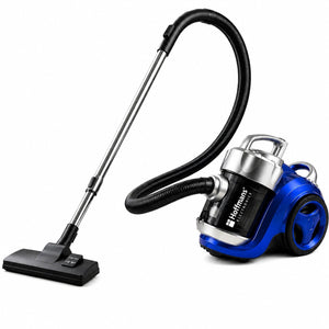 Aspirator fara sac Hoffmans HM-8801, 1800W, sistem multiciclonic, recipient 3L, filtru lavabil, putere reglabila, Albastru-Gri