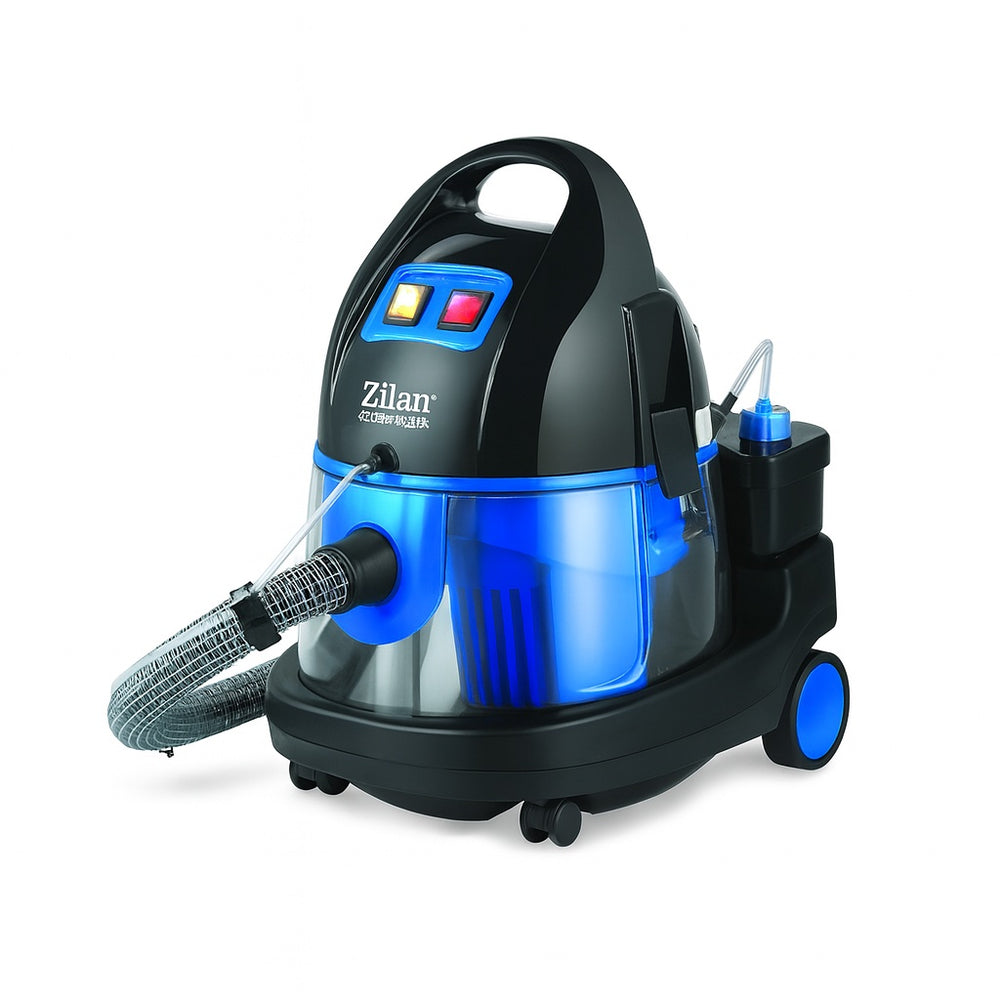 Aspirator profesional 2200W Zilan ZLN2013, spalare injectie extractie, aspirare uscata si umeda, 10L, motor bypass, gri