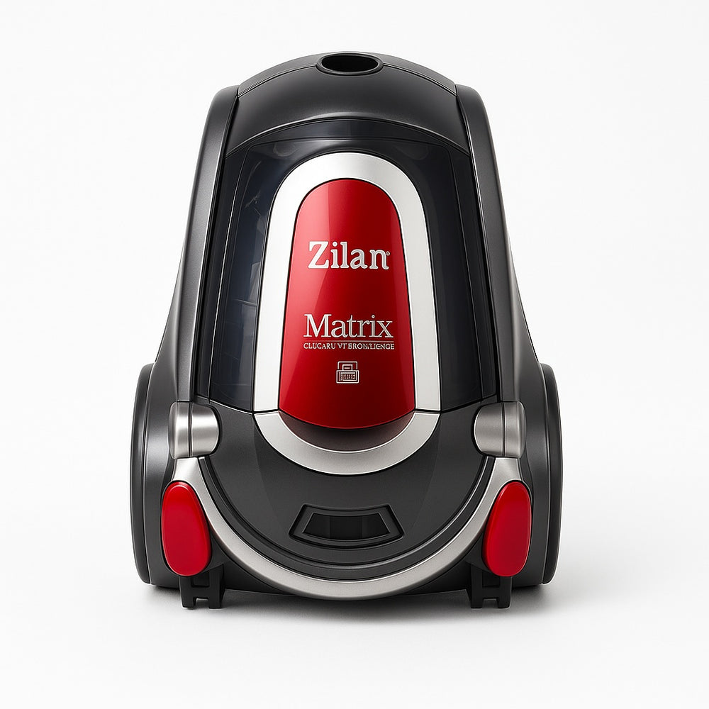 Aspirator profesional Zilan ZLN3529, 2000W, HEPA, filtrare ciclonica, 2L, tija inox, accesorii incluse, silentios, negru-rosu