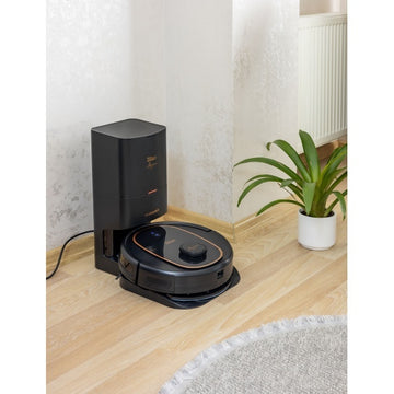 Aspirator robot Zilan ZLN5500 Aurum, cu statie colectare, 600W, 2700Pa, 3 trepte, Wi-Fi, control vocal, autonomie 150min, HEPA