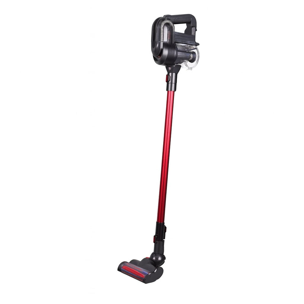 Aspirator vertical reincarcabil Zilan ZLN1099, fara sac, filtru HEPA, perie electrica turbo, autonomie 24 min, negru/rosu