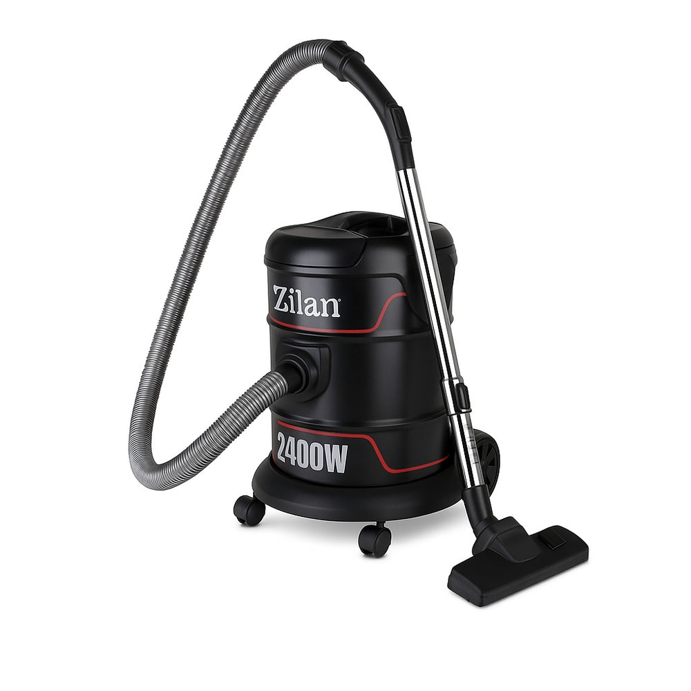 Aspirator Zilan ZLN2006, 2400W, fara sac, 21L, functie suflare, tub telescopic, filtru lavabil, cablu 5m, negru