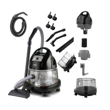 Aspirator Zilan ZLN8945, 2000W, filtrare prin apa si uscata, 8L, motor cupru, accesorii incluse, purificator aer, gri
