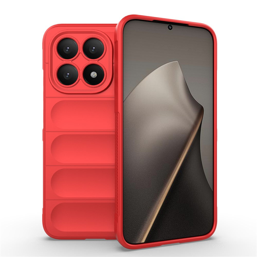 Husa Wave pentru Xiaomi 15T, Grip Anti-Shock, TPU - Rosu