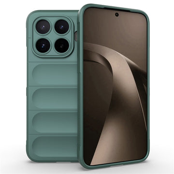 Husa Wave pentru Xiaomi 17T PRO, Grip Anti-Shock, TPU - Verde inchis