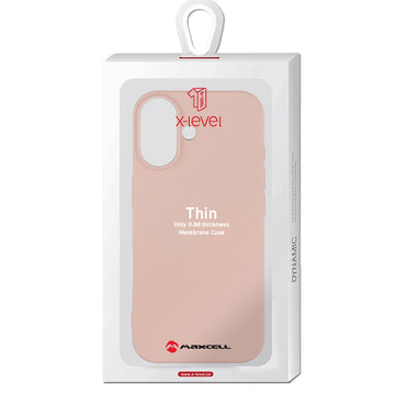 Husa X-Level Thin pentru iPhone 17, Thin Series, SoftTouch - Roz