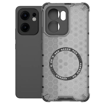 Husa HoneyComb pentru Oppo, Reno 13F, Magnet MagCase, AntiDr Corners - Gri