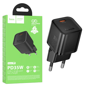 Hoco N66, Incarcatoare Priz, USB-C, 35W, FastCharger - Negru