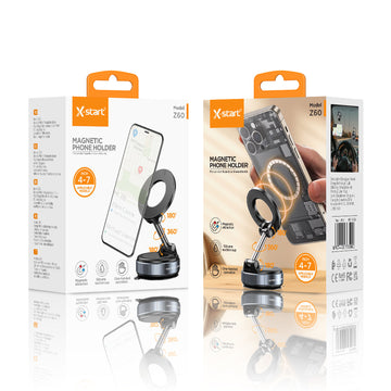 Suport Auto X-Start Z60, DashBoard, Ventuza, MagRing, FlipStick - Negru