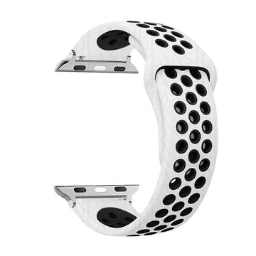 Accesoriu, Accesoriu XO BT08B, Curea Silicon, pentru iWatch, Dual Color, Wave 42/44/45/49mm - Alb / Negru
