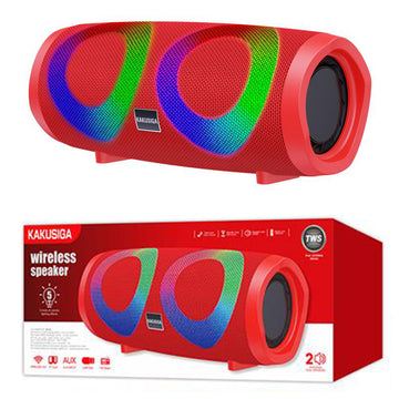 Boxa Portabila Kaku KSC-615, Wireless, BT 5.0, TWS, 10W, 4H, 1800mAh, USB, AUX, TF Card, FM - Rosu