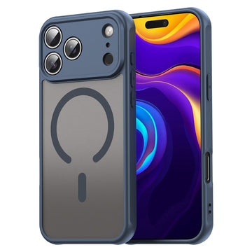 Husa MagFrost Pro pentru iPhone 17 Pro, MagSafe - Rama bleumarin