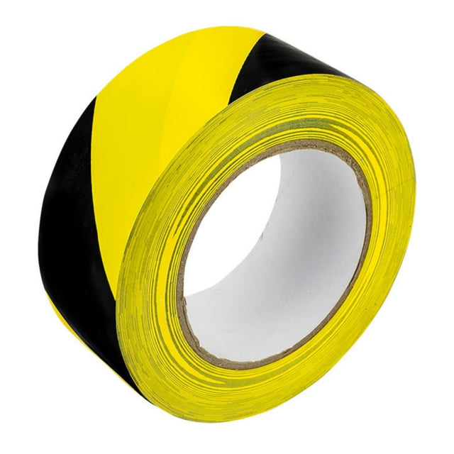Banda adeziva Grand 130-1960, pentru avertizare, 48mm x 50m, galben-negru