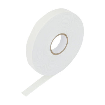 Banda dublu adeziva Grand, buretata, 12mm x 3m, alb