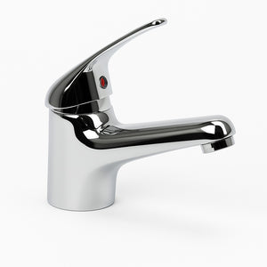 Baterie lavoar Zinox ZLN7727, monocomanda, cartus ceramic 40mm, finisaj cromat, inox, argintiu