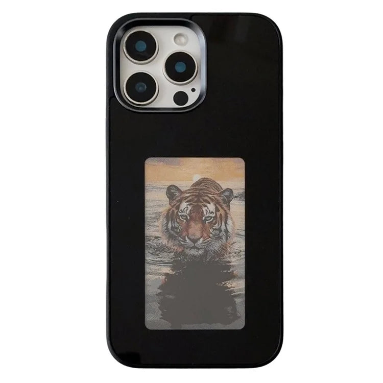 Husa InkLed - iPhone 16 Pro Max, ShockProof, cu Ecran Digital, Microfiber, Black