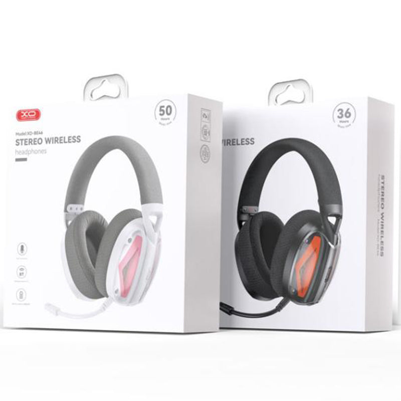 XO (BE46) - Casti Wireless, Over Ear, BT 5.3, Gaming, 2 in 1, USB-C+USB-A, Black/Orange