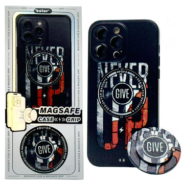 Husa pentru Samsung A14, Magnet MagCase + PopGrip - Model D