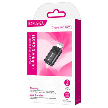 Adaptor OTG Transfer Kaku KSC-1408, Lightning la USB-C - Negru