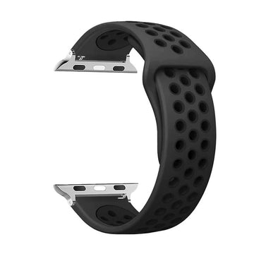 Accesoriu, Accesoriu XO BT08B, Curea Silicon, pentru iWatch, Dual Color, Wave 42/44/45/49mm - Medium Black / Negru