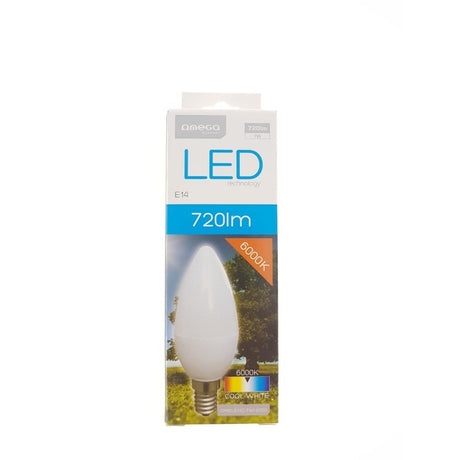 Bec economic cu led 7Watt Omega E14 OMELE14C-7W-2800, 600 lumeni, 43534, 2800K alb rece