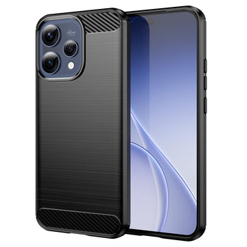 Husa Brush pentru Oppo, Reno 15, TPU, Metall Look - Negru