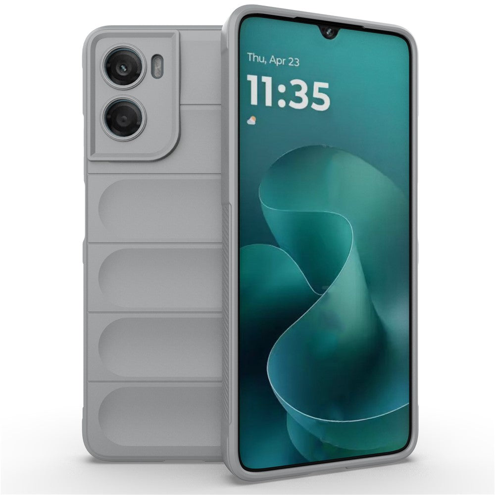 Husa Wave pentru Motorola Moto G06, Grip Anti-Shock, TPU - Smoke gri