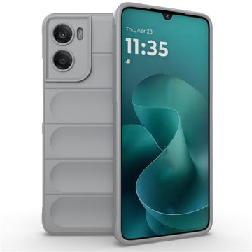 Husa Wave pentru Motorola Moto G06, Grip Anti-Shock, TPU - Smoke gri