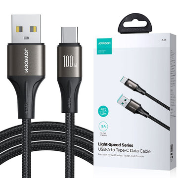 Cablu Date si Incarcare Joyroom S-A25, 100W, USB la USB-C, Fast, 1.2m - Negru