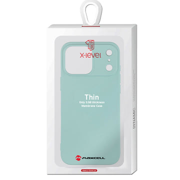 Husa X-Level Thin pentru iPhone 17 Pro Max, Thin Series, SoftTouch - Turcoaz