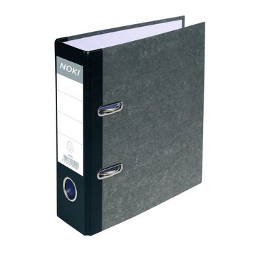 Biblioraft carton marmorat Noki 56411-300, A4, portret, 7cm, negru