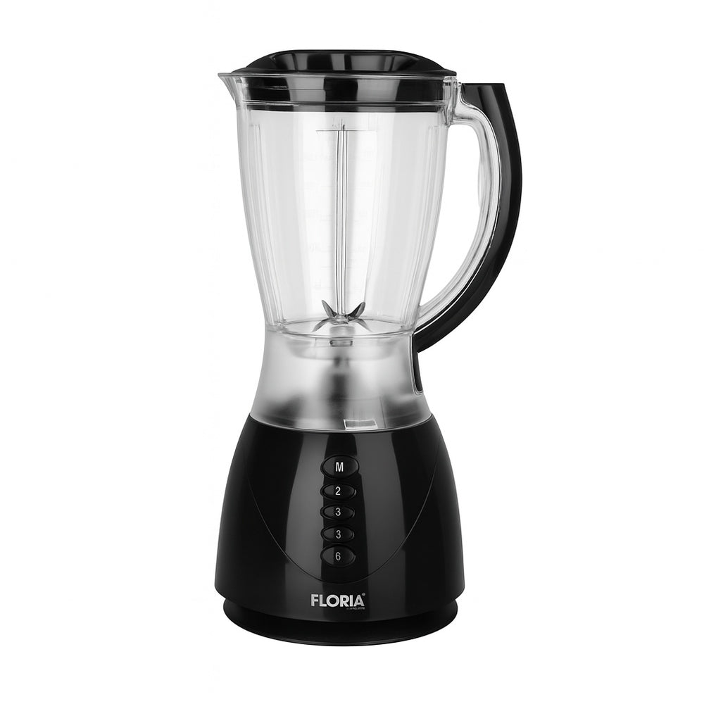 Blender FLORIA ZLN3080 – 300W, Vas plastic 1.5L, 3 viteze, Functie Pulse, negru