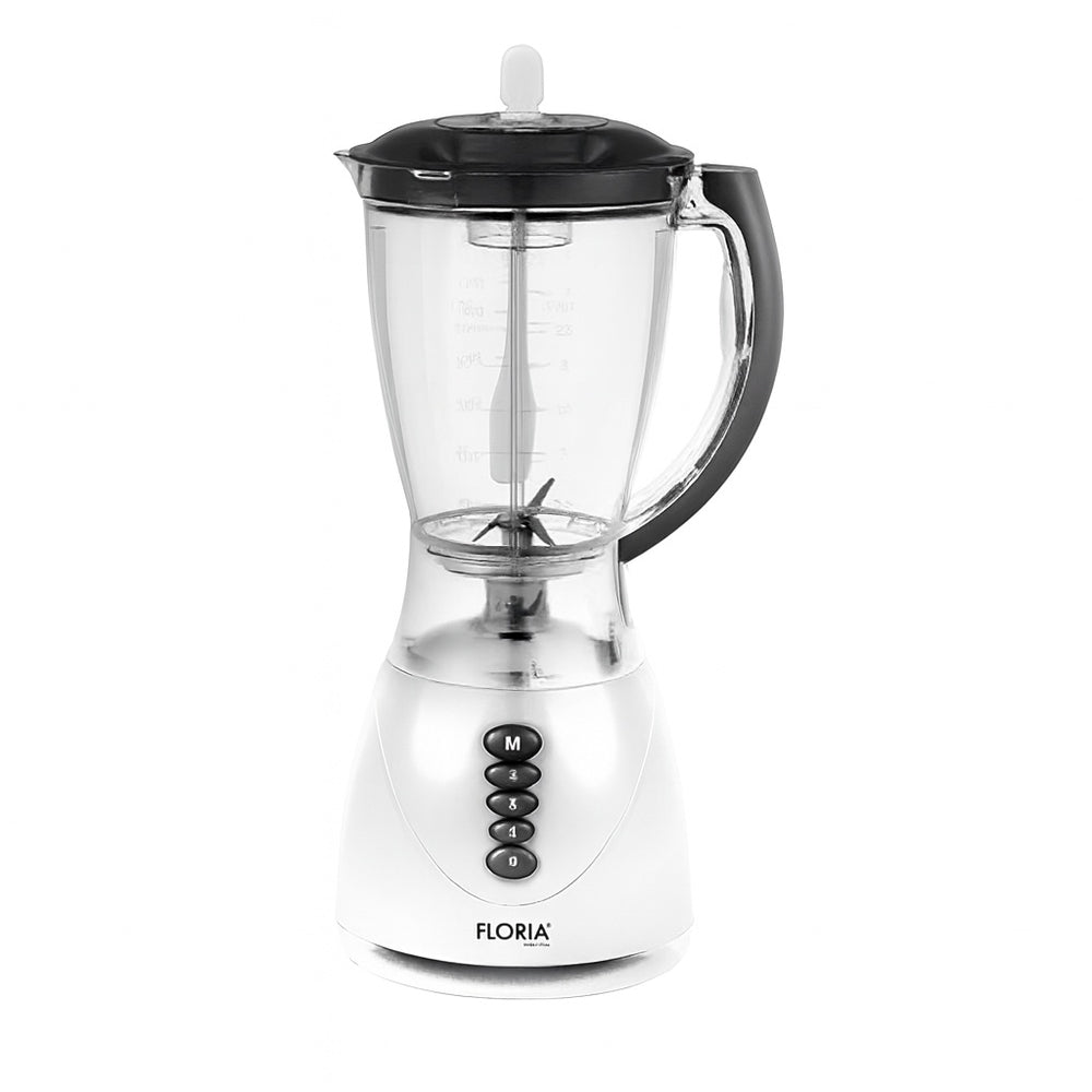 Blender FLORIA ZLN3081 – 300W, Vas plastic 1.5L, 3 viteze, Functie Pulse, alb