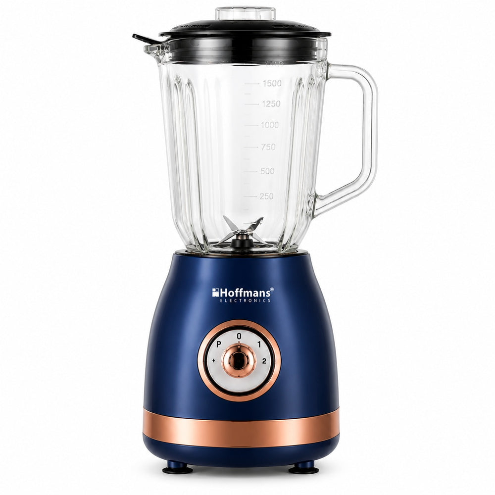 Blender Hoffmans HM-2079, 1000W, 1.5L, 2 in 1, Rasnita Inclusa, 6 Lame Inox