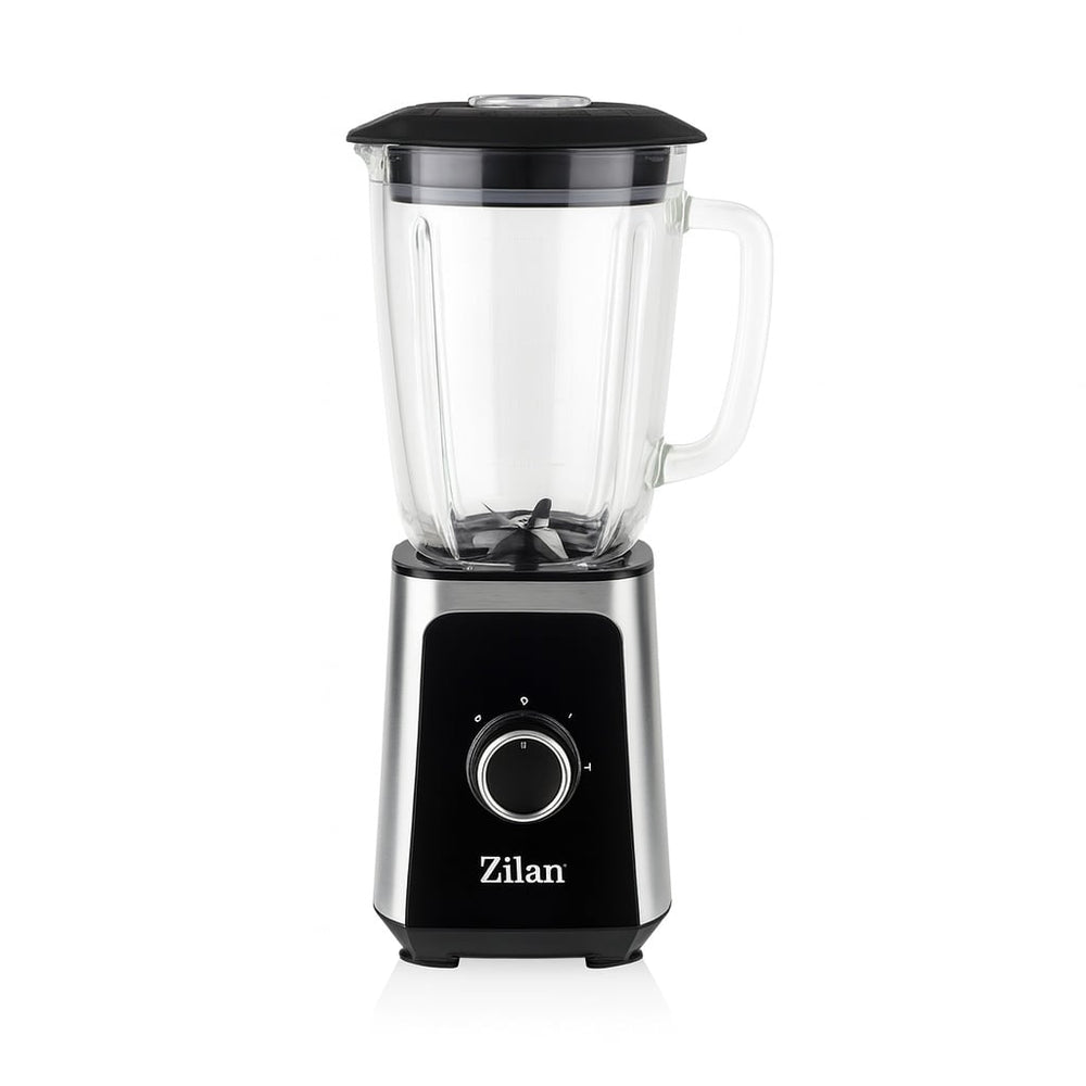 Blender inox 1000W, Zilan ZLN3925, 1.5L, 2 viteze + impuls, negru