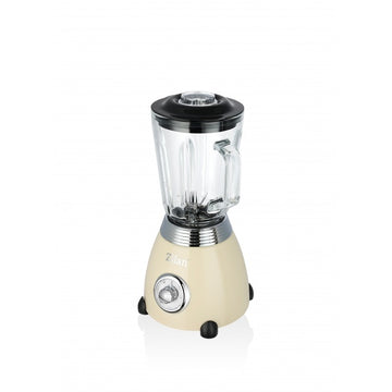 Blender Retro Zilan ZLN1207, 500W, capacitate 1.5L, 2 trepte viteza + functie Pulse, vas din sticla, lame inox