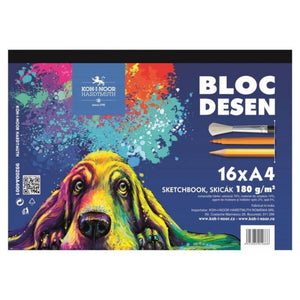 Bloc de desen A4 Koh-i-noor, Animale, 16 file, 180g/mp, K99200A4008SF