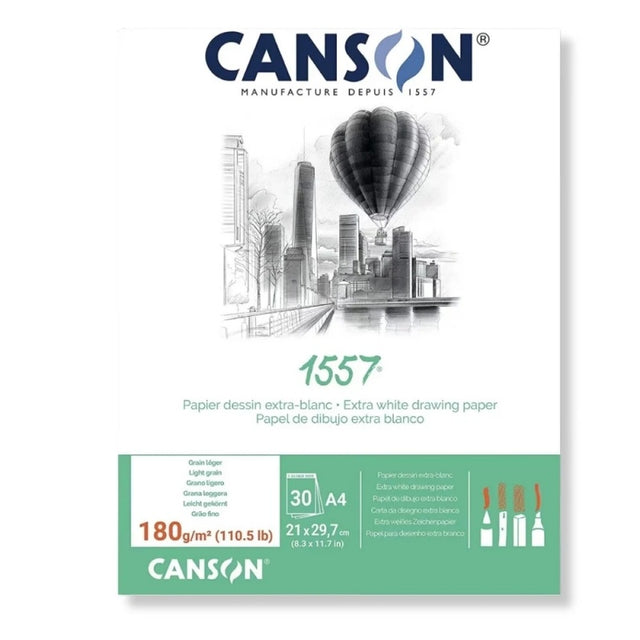 Bloc de desen A5 Canson, 30 file, 180g/mp, lipit, JA 1557