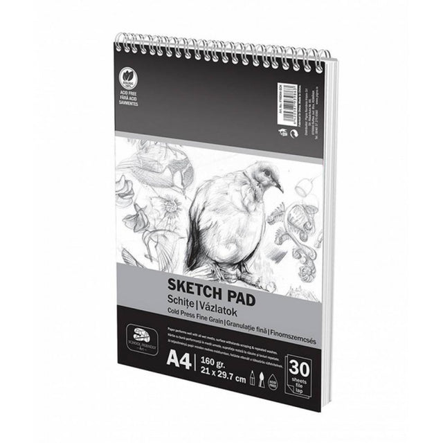 Bloc de desen A4 Pigna, Schite, 30 file, 160g/mp, cu spira