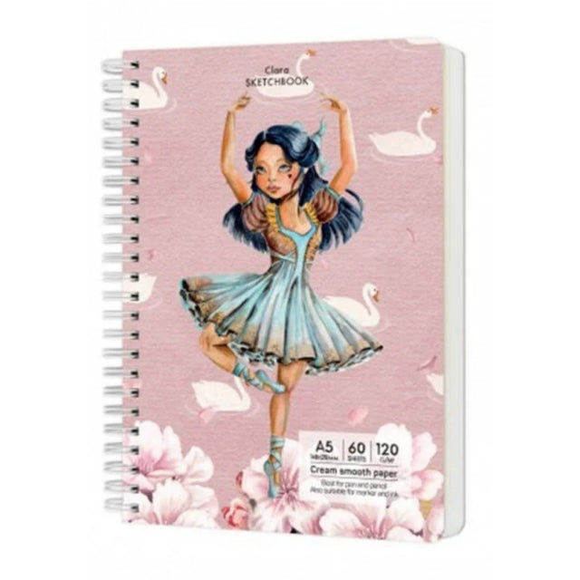 Blocnotes A5 Drasca, 60 file, 120g, velin, cu spira, 14.8x21cm, clara 900900172